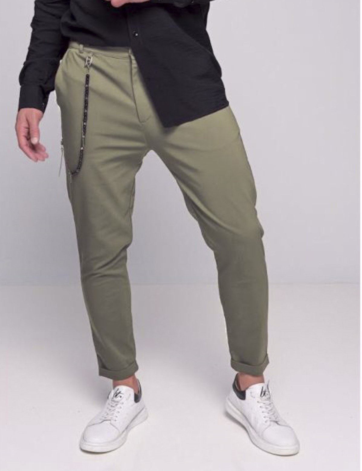 Ben Tailor Ανδρικό λαδί υφασμάτινο παντελόνι Kowalski 0398L φωτογραφία